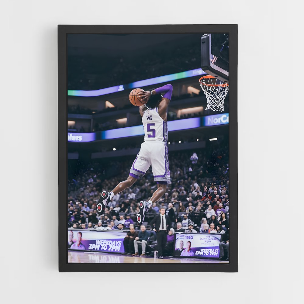 Poster De'aaron Fox – affiche Basketball (vue 2)